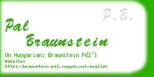 pal braunstein business card